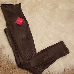 NEW Spanx Faux Leather Moto Legging